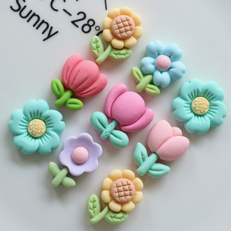 10pcs Trendy Flower Shoe Charms for Accessories Detachable Flower Beach Shoes Sandals,Temu