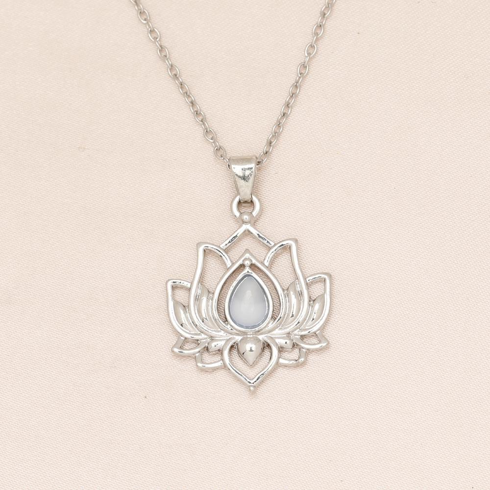 Blue on sale lotus necklace