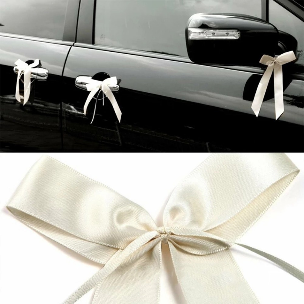 50pz Nastro Per Auto Da Matrimonio Bianco Fiocchi Regalo Artigianato  Forniture Per Feste Di Compleanno Decorazioni Fai Da Te Per Sedili Di  Chiesa