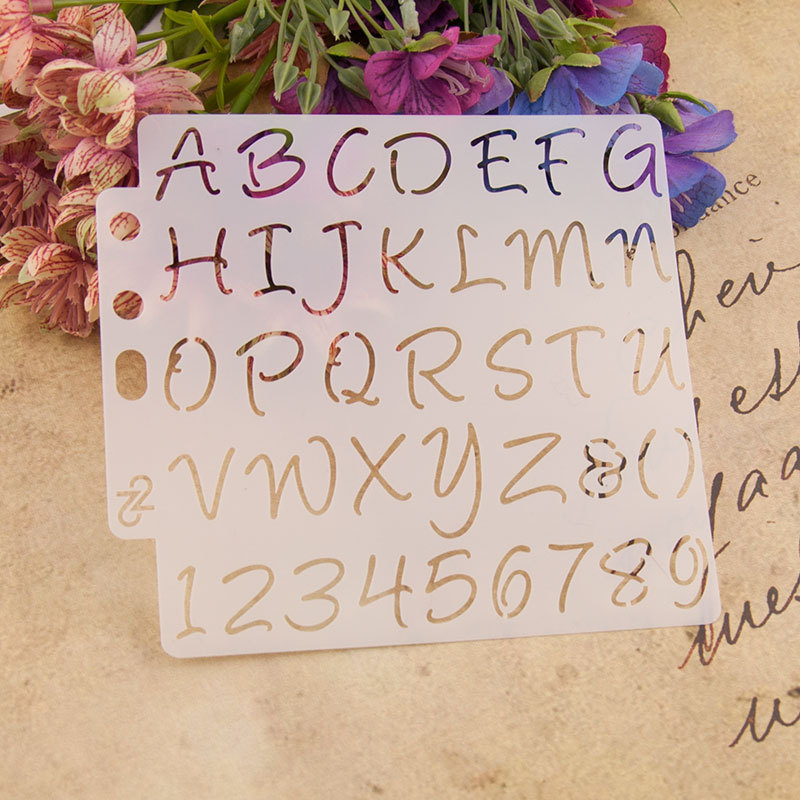 Timbri Lettere dell'alfabeto corsivo (54 pezzi)
