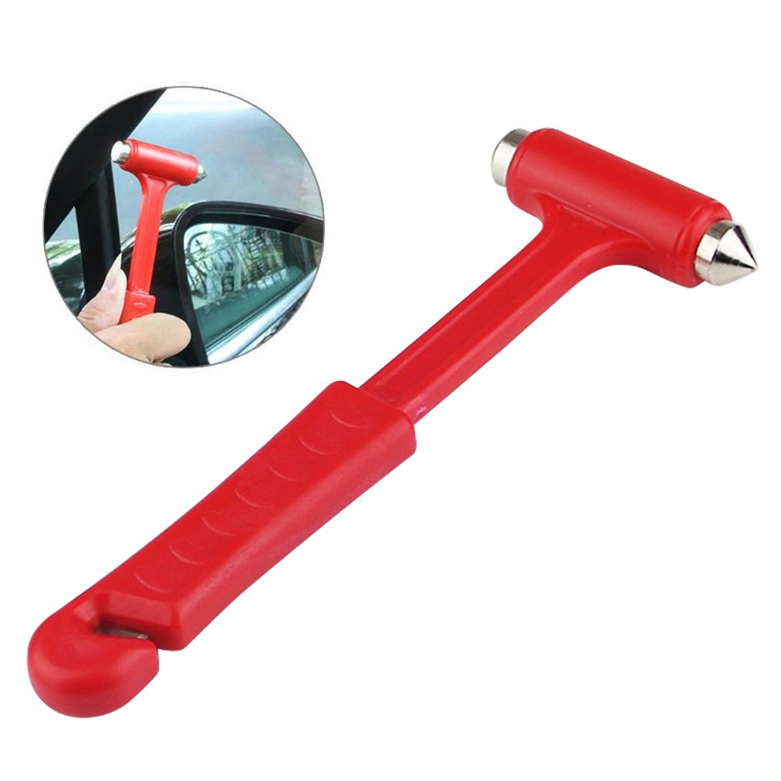 2-Pack AutoSicherheitshammer, Auto Emergency Escape Hammer mit  Fensterbrecher und Sicherheitsgurtschneider, markantes rotes Notfall- Fluchtwerkzeug für Autounfälle
