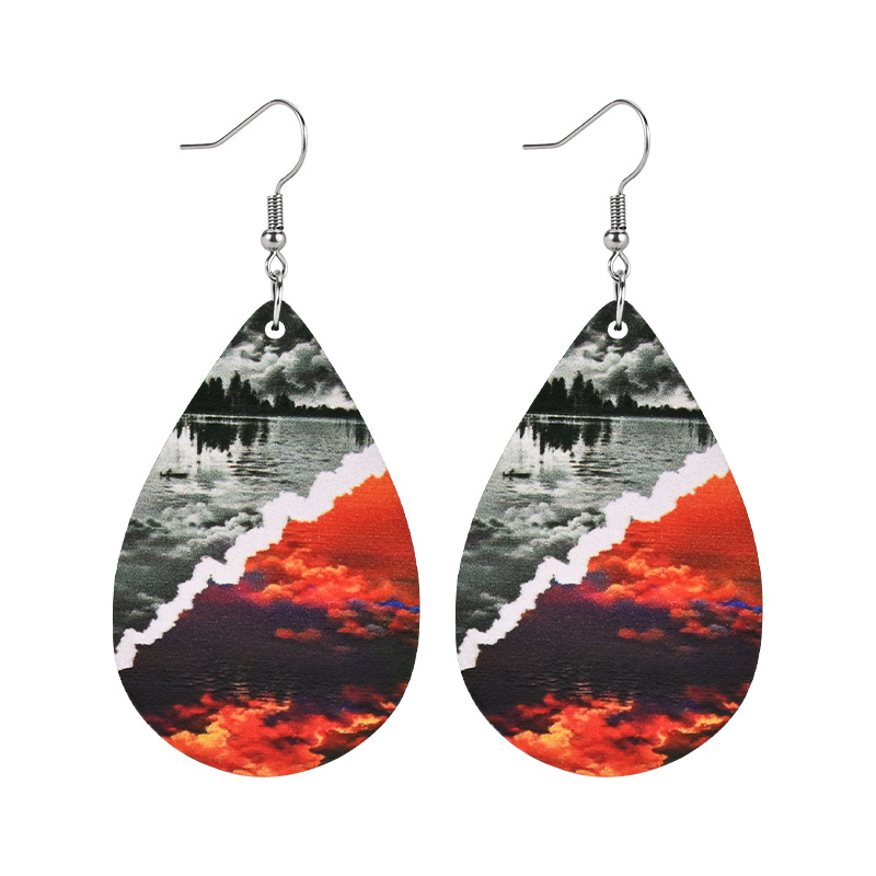 Boucles d'oreilles celeste rouge