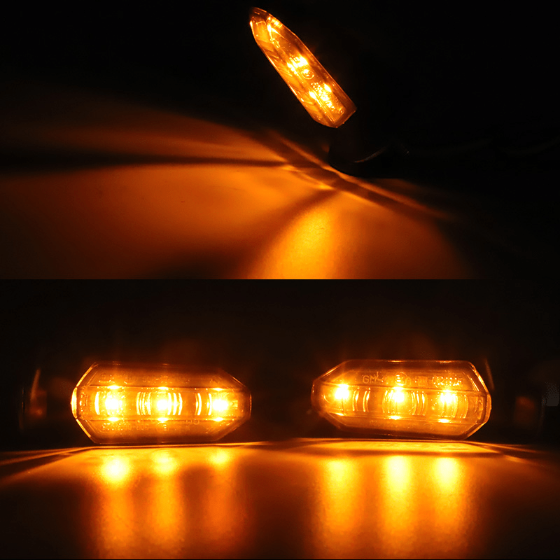 8mm Universal Motorcycle LED Turn Signals Lights Mini Amber Flashing Light  Blinker Turn Signal Lamp 12V Moto Indicator Lamp