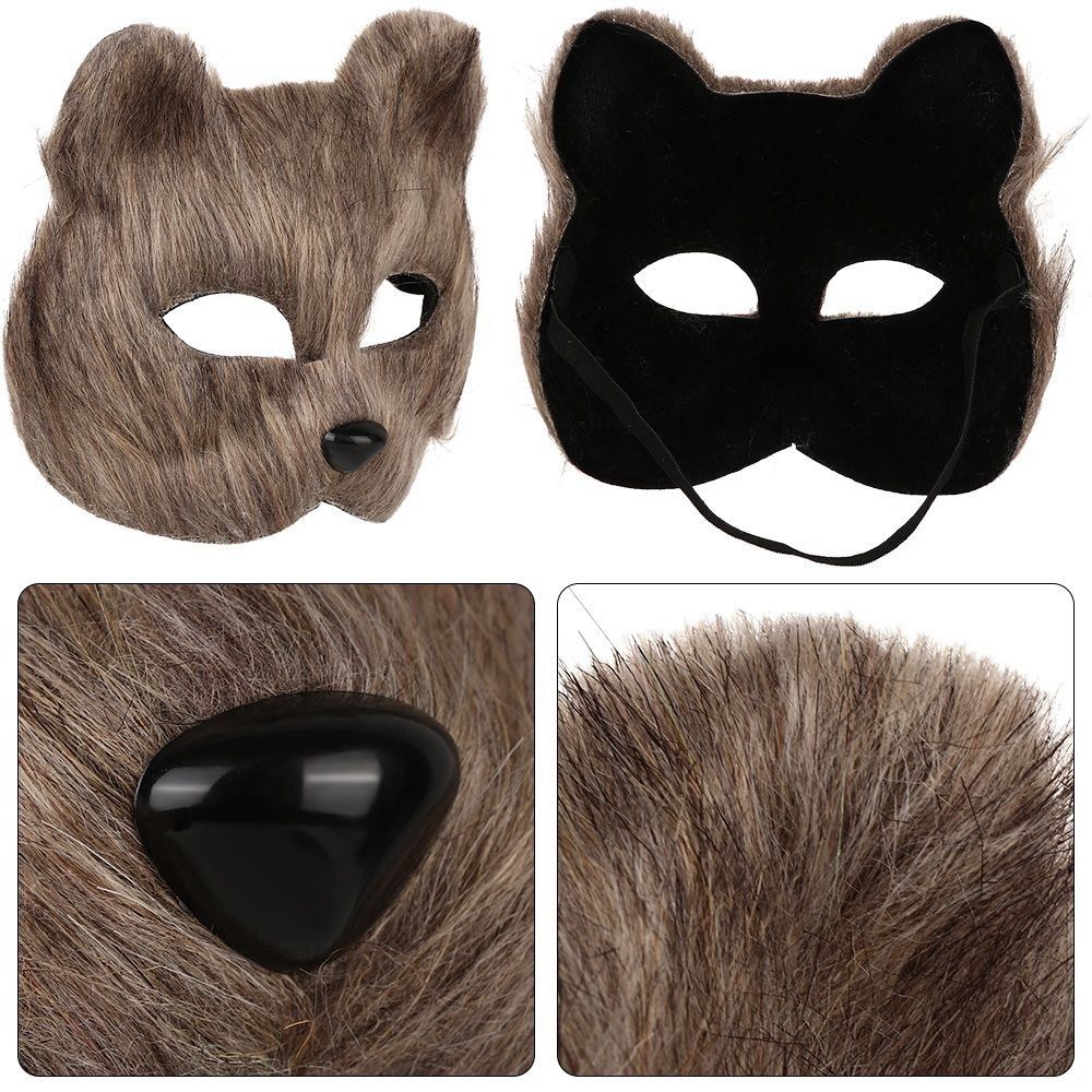 Masquerade Masks Mask Wolf Masks Fox Cosplay Therian Masquerade Face  Halloween Animal Kids Costume Party Cat