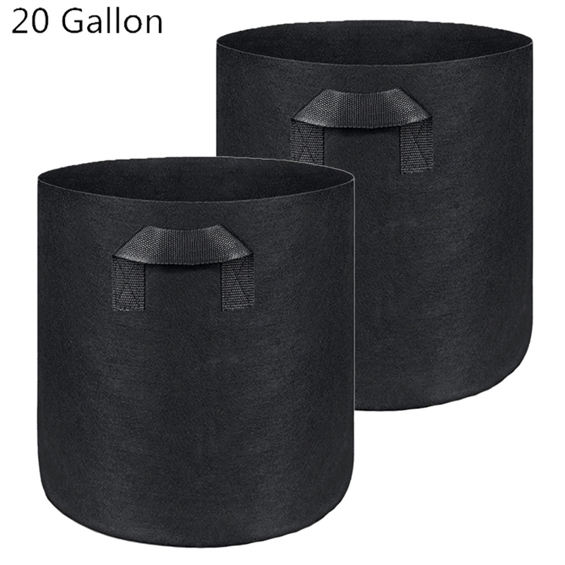 20 Gallon Grow Bags, Heavy Duty Grow Plant Bags With Durable Handles,  Non-woven Fabric Growing Planter Pots Indoor&outdoor, Garden Bags To Grow  Vegetables, Carrot & Mushroom (black) - Temu