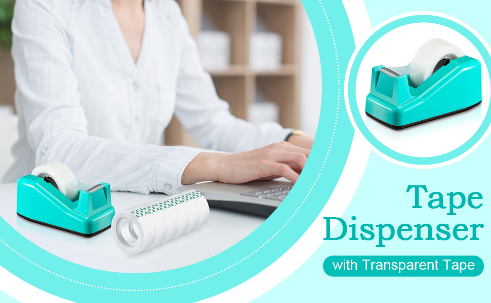 Tape Dispenser Desk With Transparent Tape Cute Dispenser - Temu