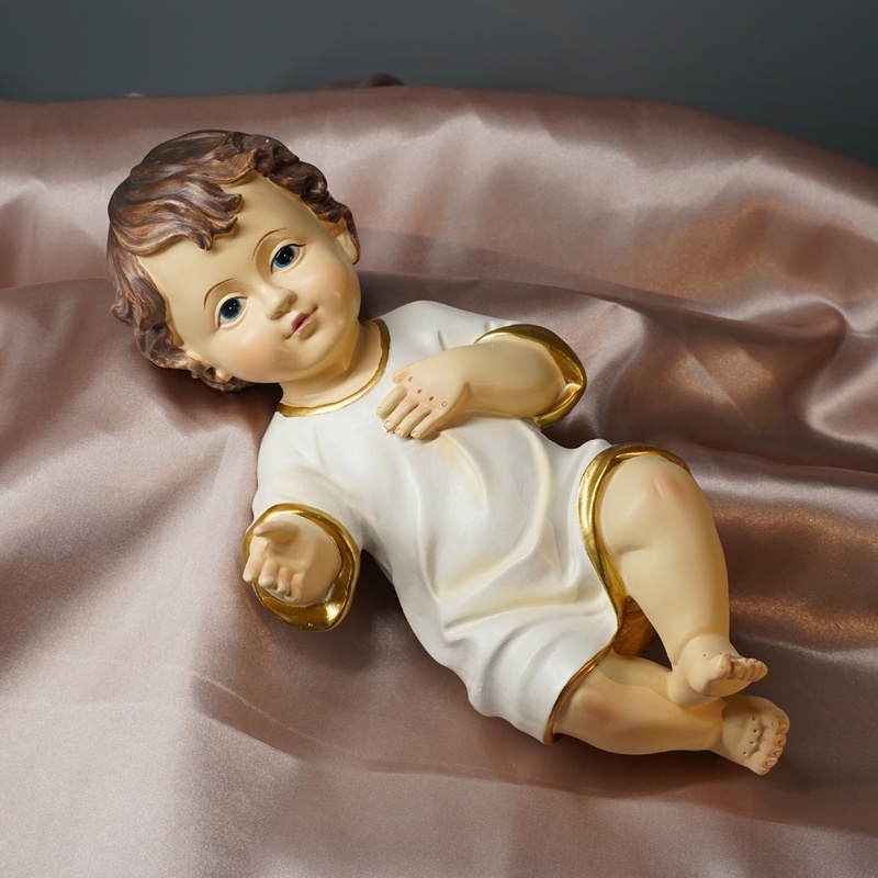 Statue de scène de la Nativité de Noël, Figurine de bébé Jésus
