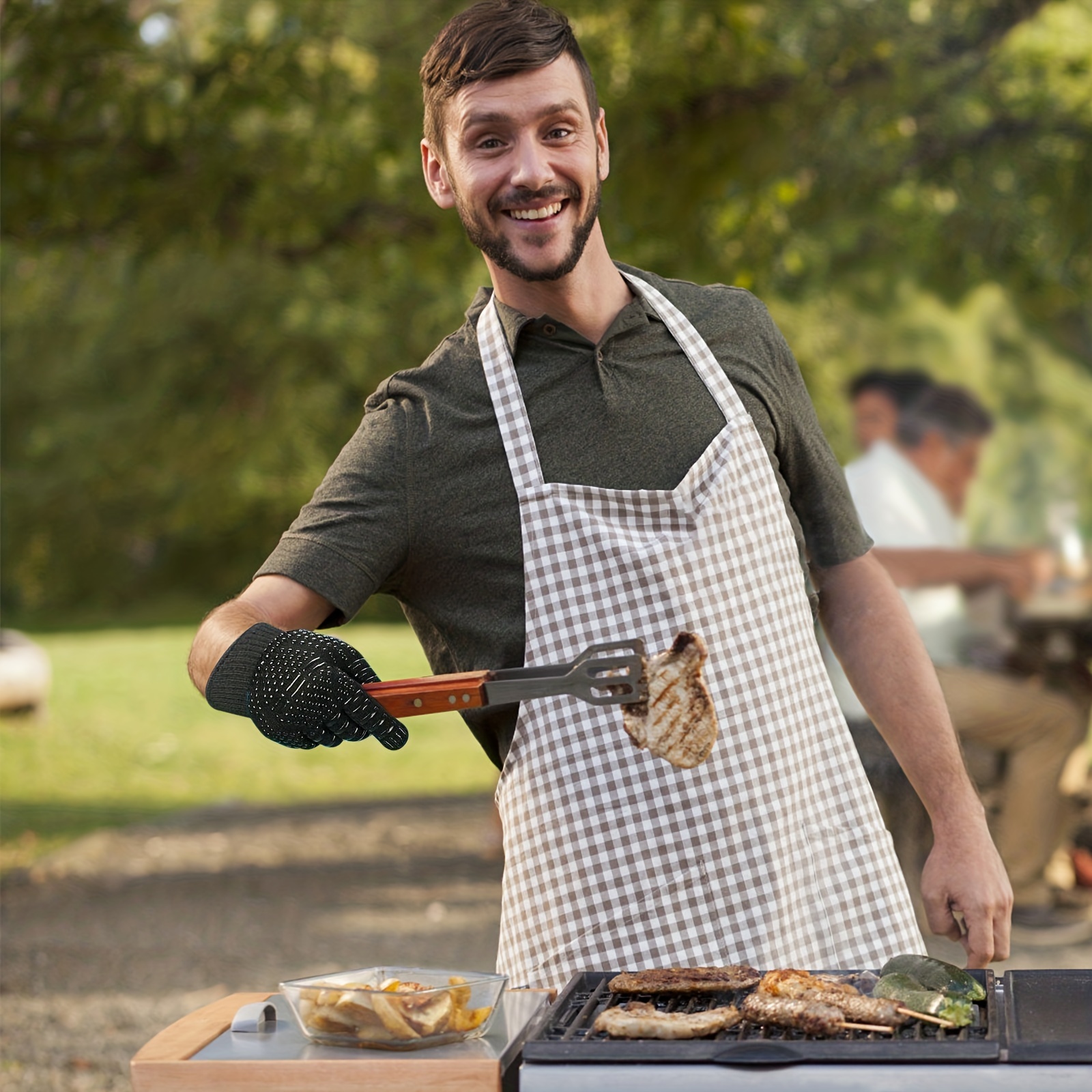 Multi-Purpose Silicone Gloves for Kitchen Cooking: Heat Resistant,  Waterproof, and Non-Slip for BBQ, Grill, Microwave, Oven, and Baking