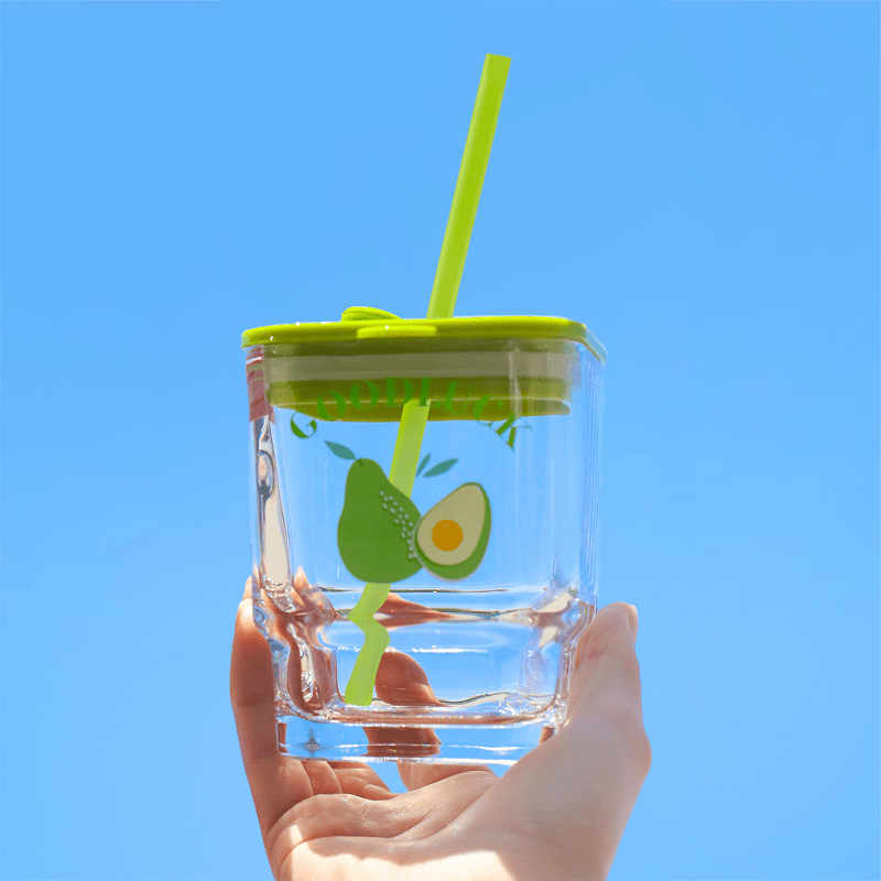 Bear Tumbler With Lid, High Temperature Resistant High-value Transparent Glass  Water Cup, Household Straw Glass Cup - Temu