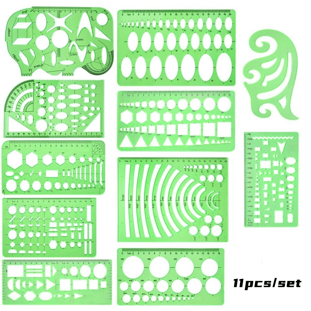 Memory Bear Template Ruler Set (10 Pcs) Diy Hand Memory Bear Stencil Ruler  - AliExpress