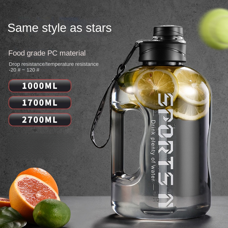 1.7l Water Bottle Gym Cycling Cup Precise Scale Portable Large