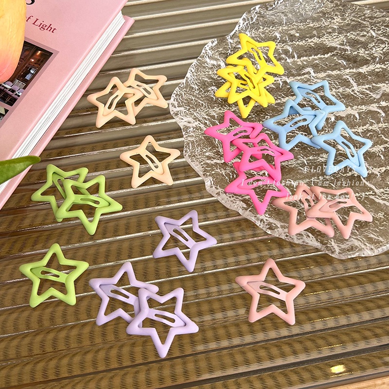 Temu 10/20/30pcs Hair Snap Clips for Girls No Slip Candy Colors Snap Hair Clips, Bobby Pins, Hairpins Hair Clips for Kids Children, Christmas Gifts