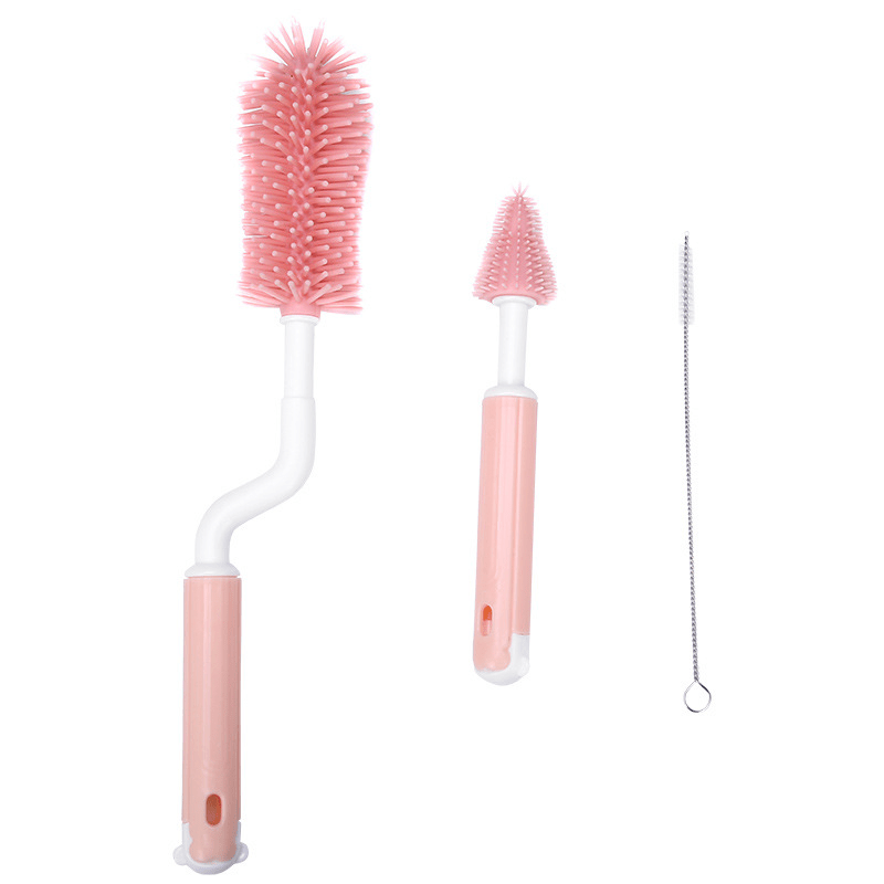 3pcs Baby Bottle Brush Set for Cleaning Bottles & Pacifiers