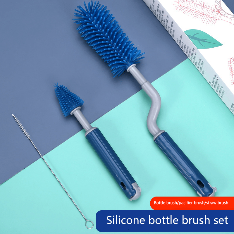 3pcs Baby Bottle Brush Set for Cleaning Bottles & Pacifiers