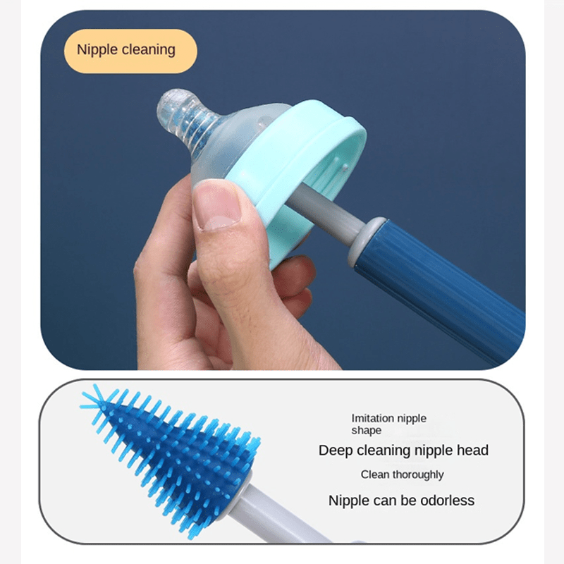 3pcs Baby Bottle Brush Set for Cleaning Bottles & Pacifiers