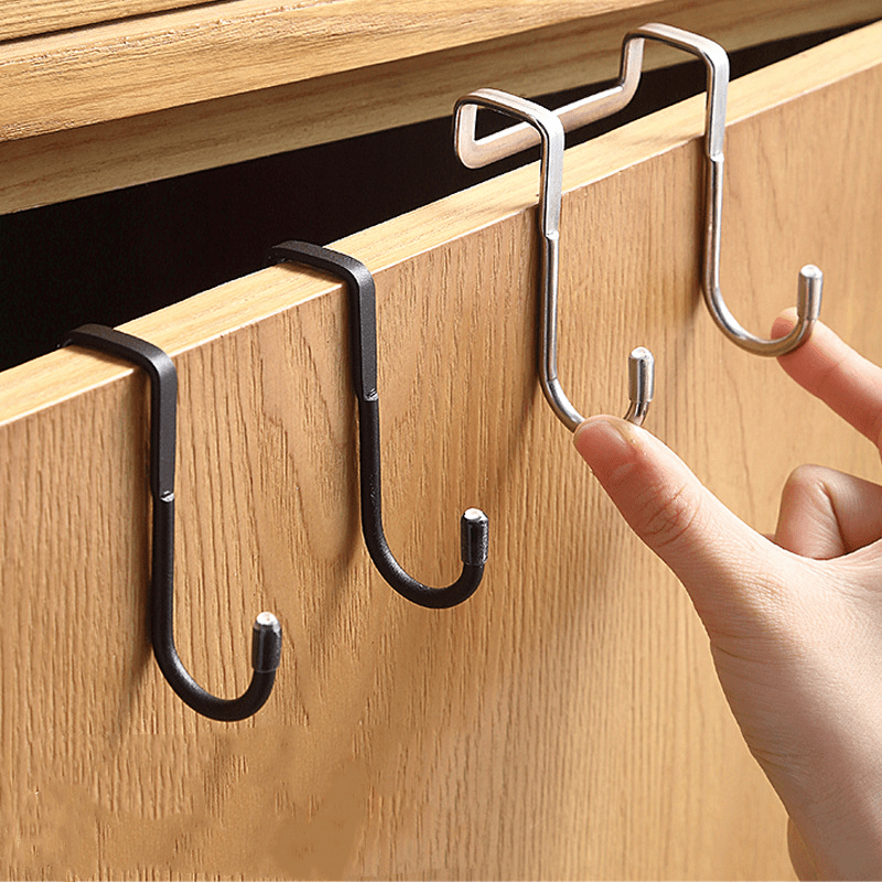 

1pc Stainless Steel Double S-shape Hook: Hang Towels, Tools & Sundries In Your Kitchen, Bathroom & Bedroom - No Punching Required!