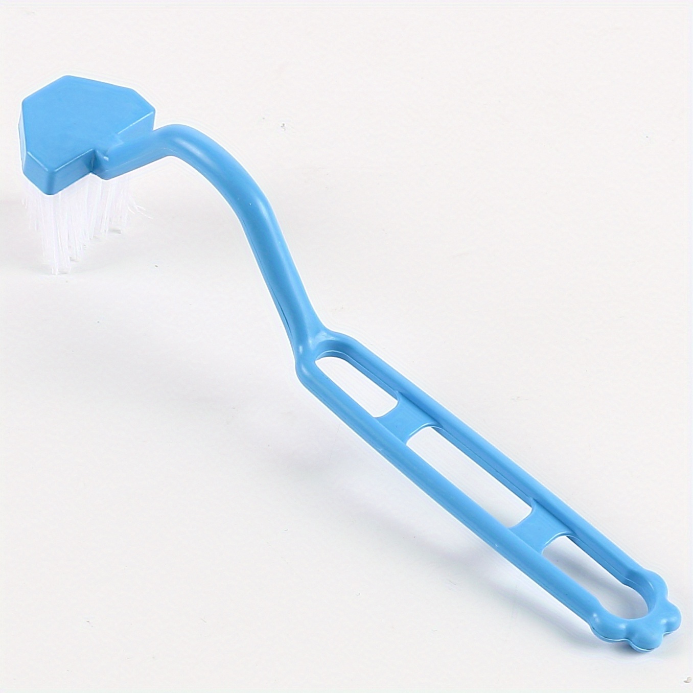 Toilet Rim Edge Brush, Curved Handle Bow-shape Cleaning Brush