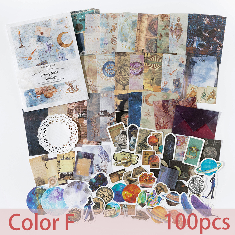 Art Journal Supplies Retro, 100 Pcs Stickers Journal