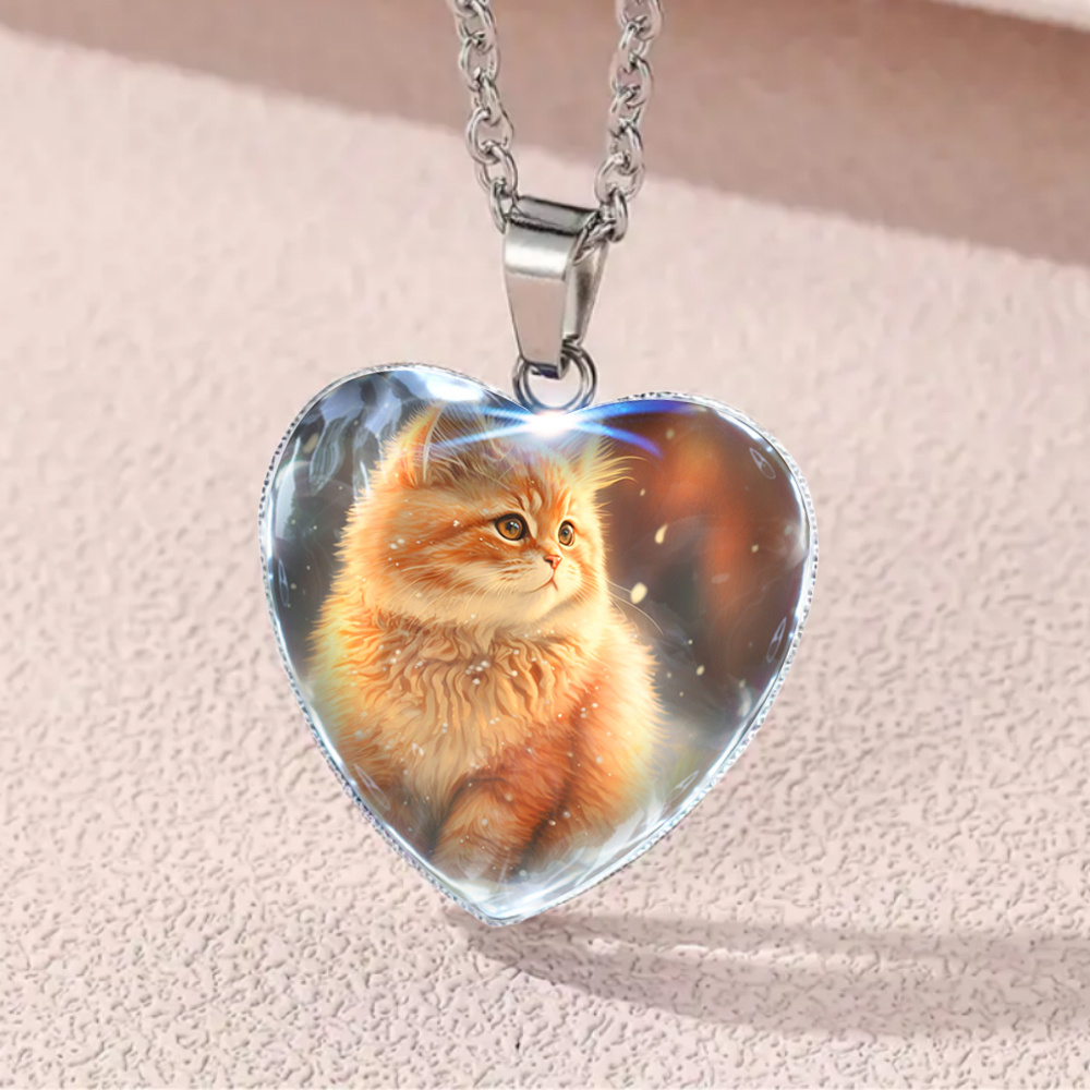 Süße Exquisite Katze Tier Kristall Liebe Herz Anhänger Geschenk Halskette  Für Mädchen - Temu Germany