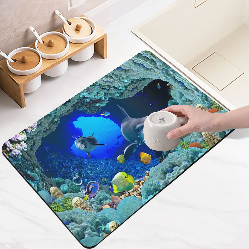 Kitchen Drain Mat Rubber Mat Coaster Bathroom Countertop - Temu