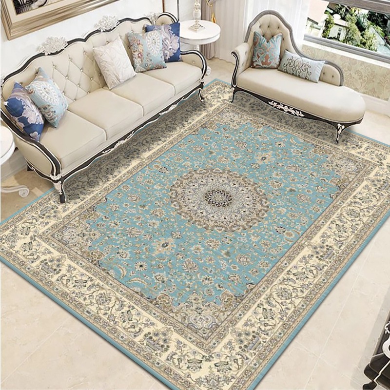 Blue Vintage Boho Area Rug Living Room Traditional Large Carpets, Oriental  Patterned Area Rugs Soft Short Pile Floor Mat For Bedroom Home Decoration -  Temu