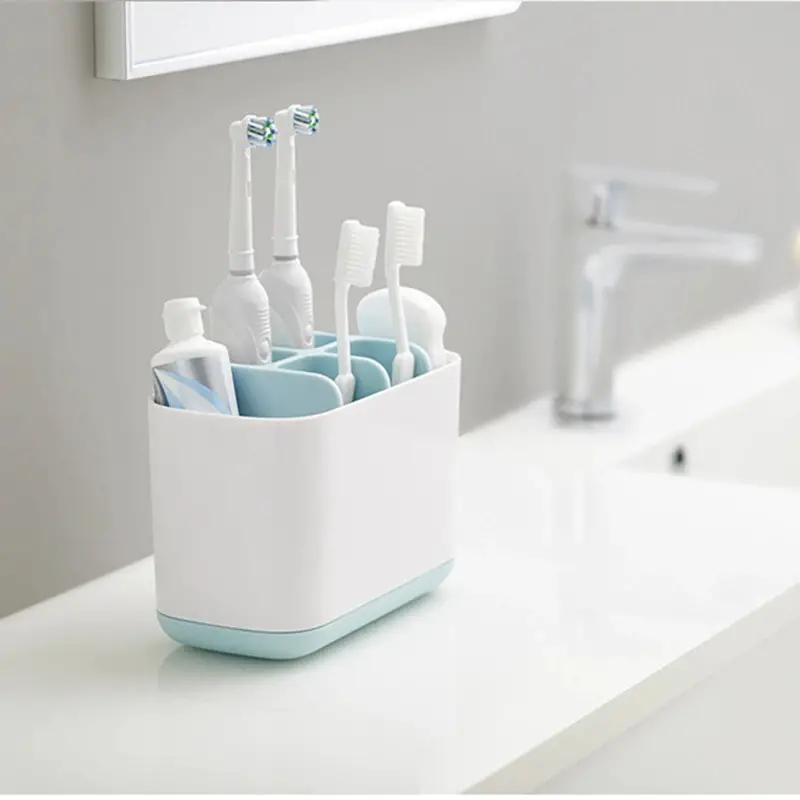  iHave Portacepillos de dientes, accesorios de baño con  dispensador de pasta de dientes, 3 tazas, soporte para cepillos de dientes,  decoración de baño montado en la pared : Hogar y Cocina