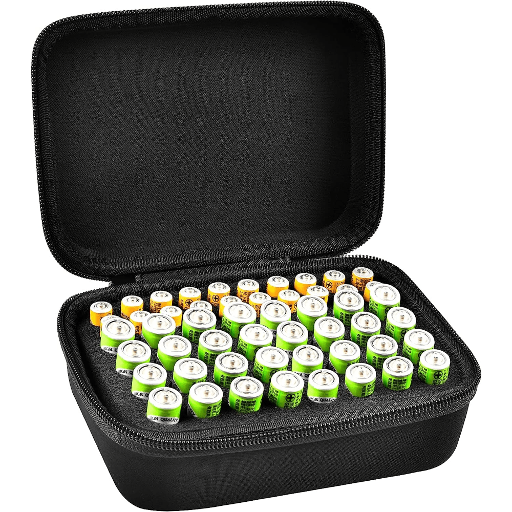 Battery Storage Organizer Carrying Case Bag, Holds 148 Batteries
