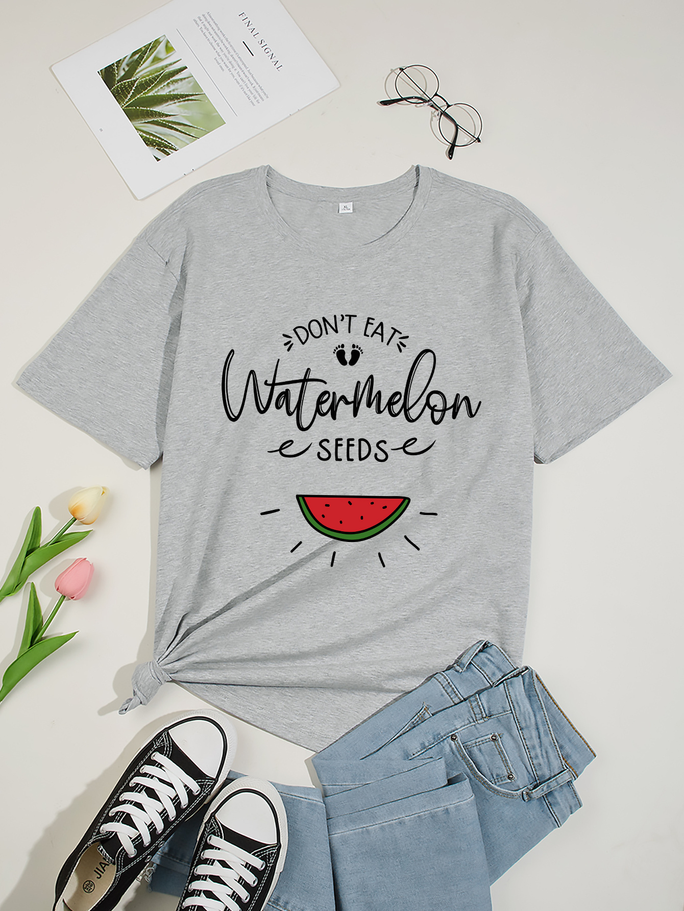 Don't Eat Watermelon Seeds t-shirt - pregnancy announcement shirt