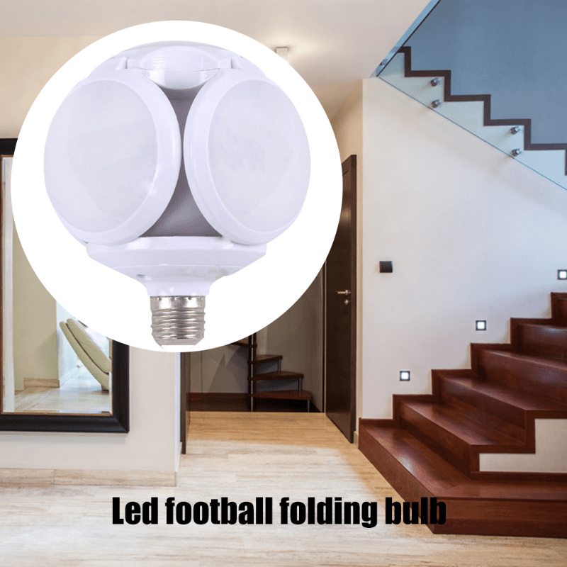 Led Football Folding Bulb E 27 6500k Light Fan Blade Folding - Temu