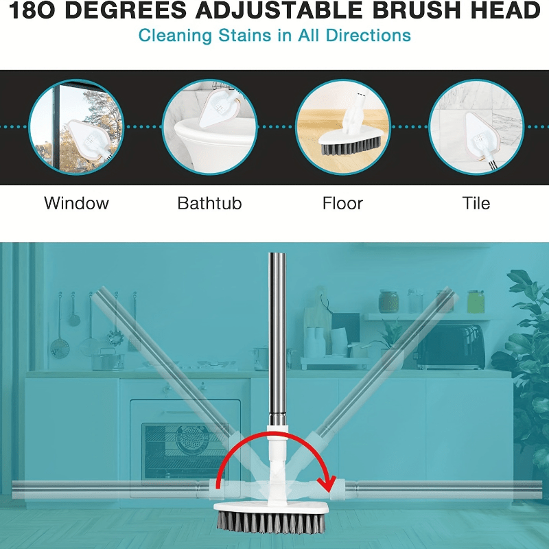 2-in-1 Bath & Tile Brush  Bathroom & Tile Brush - Bathtub Brush