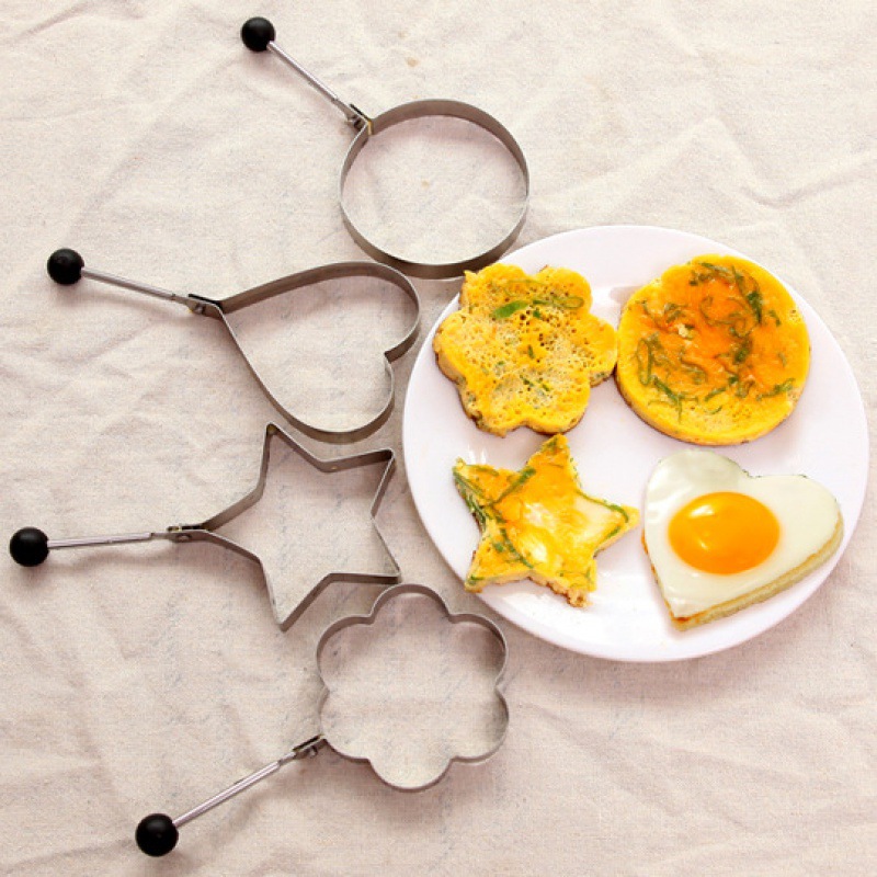 5pcs, Anillos De Huevo, Anillos De Cocción De Huevo De Acero Inoxidable,  Molde Para Panqueques Para Freír Huevos Y Tortillas, Gadgets De Cocina,  Cosas