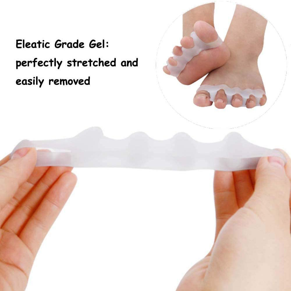 2pcs=1pair New Protective Toes Separator, Suitable Bunion Corrector  Material Soft Gel Straightener Spacers Stretchers Care Tool