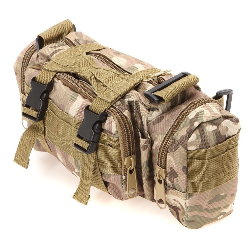 BraveHawk OUTDOORS Tactical Fishing Tackle Sling Backpack, 800D Military  Nylon Oxford Multipurpose Shoulder Pack, Khaki, Medium, Cycling 