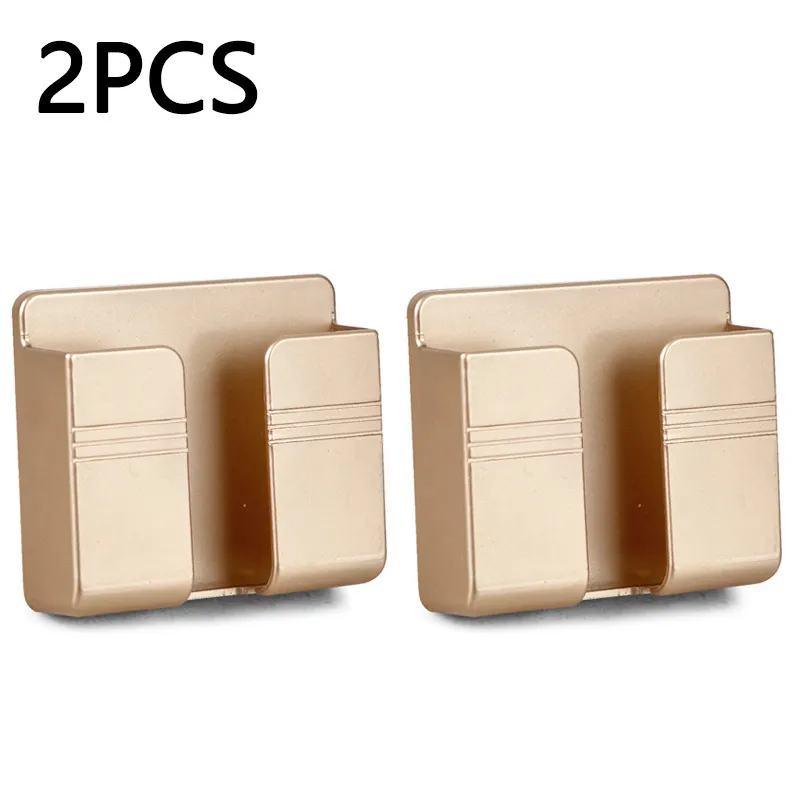 2PCS Wall-Mounted Storage Box, with Hook Mobile Phone Holder