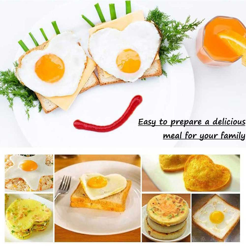 1Pc Stainless Steel Egg Cooker Fried Egg Shaper Nonstick Omelette Pancake Maker  Egg Boiler Egg Mold Kitchen Accessories