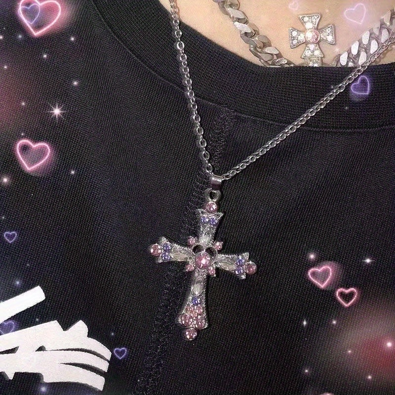 Y2k cross deals necklace