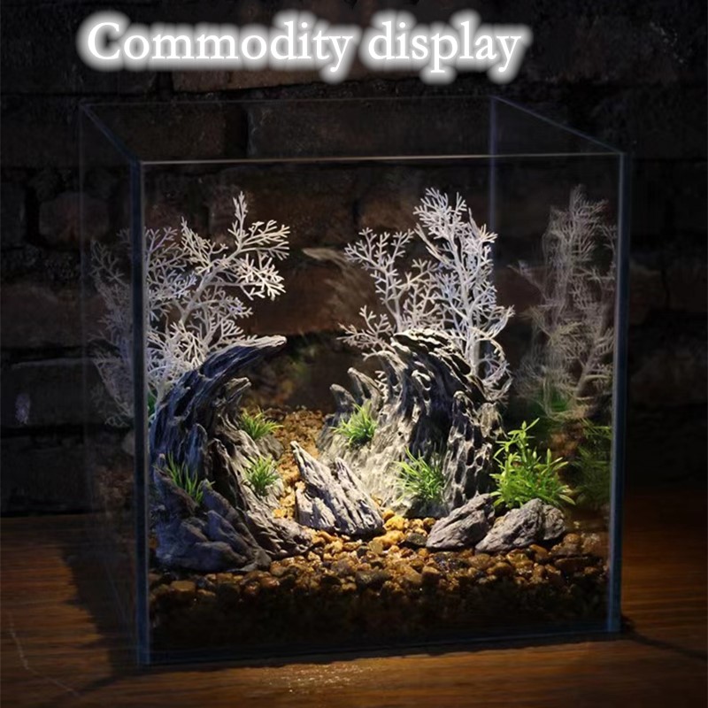 Large Size Kegunaan Resin Rockery Stone Fish Tank Landscaping Rium Ornament  Decoration Mountain Hiding Cave Pet Supplies Y200917 From Shanye10, $29.04