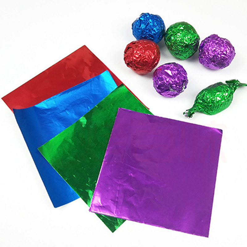 Square Foil Candy Wrappers Metallic Foil Paper Sheet - Temu