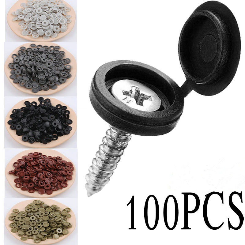100pcs Self-tapping Screw Cross Special Lid Decorative Hole Plug Self-tapping Screw Cap