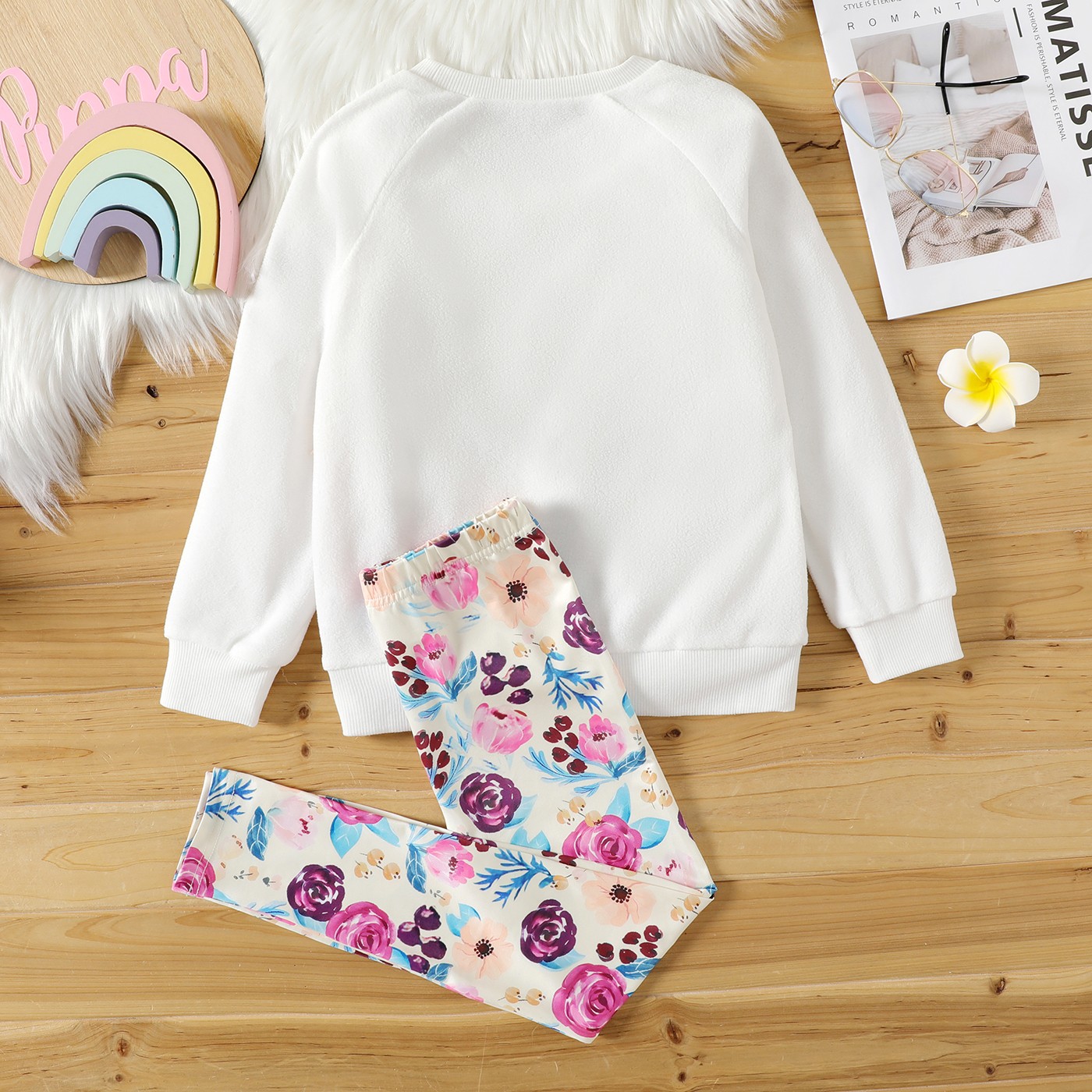 PatPat 2pcs Kid Girl Cute & Adorable & Casual Unicorn Graphic Long*Sleeve  Hoodie Sports*top And Leggings Fashion Set For Spring & Autumn/Fall