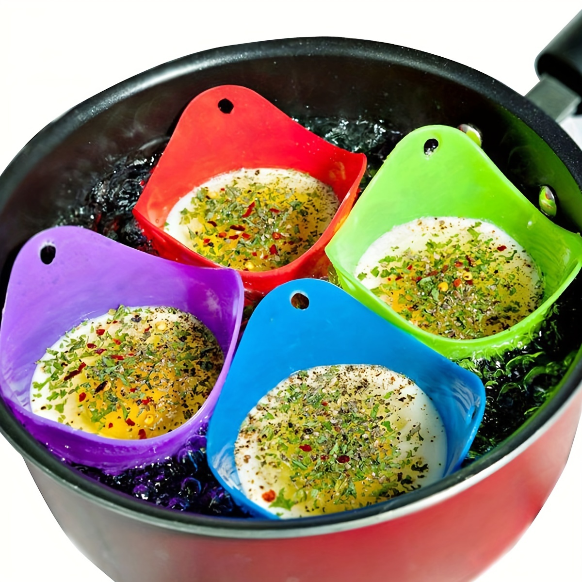 Cook Perfect Eggs Every Time With This Silicone Egg Poachers - Temu