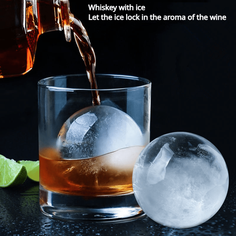 2pc Ice Maker Large Cube Square Tray Molds Whiskey Ball Cocktails