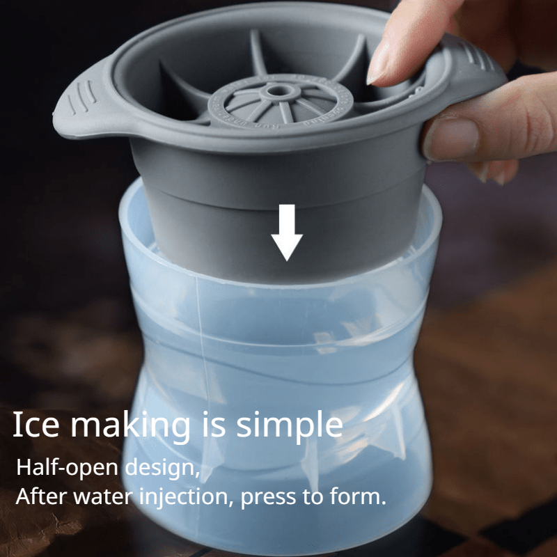 Silicone Sphere Ice Cube Mold Kitchen Stackable Slow Melting DIY
