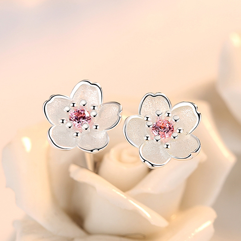 Cherry Blossom Earrings Flower Earrings Long Earrings Cute -  in 2023