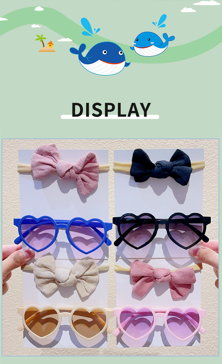 2 Piezas/juego Ropa Niños 1 Gafas Moda Forma Corazón Pequeño - Temu