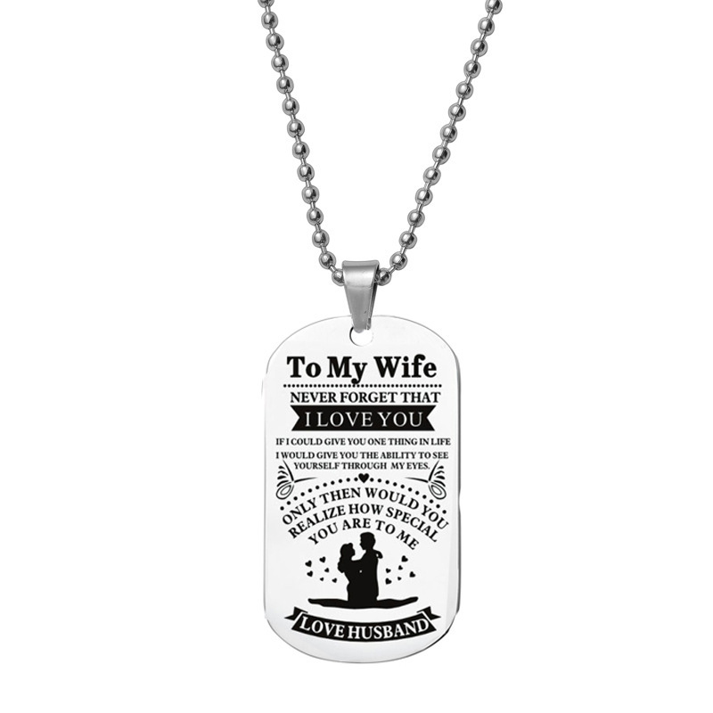 Stainless Steel Couple Keychain Pendant Gift