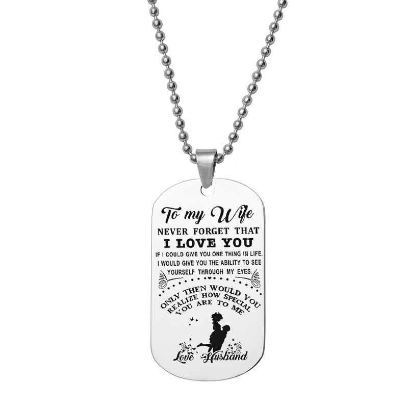 Stainless Steel Couple Keychain Pendant Gift