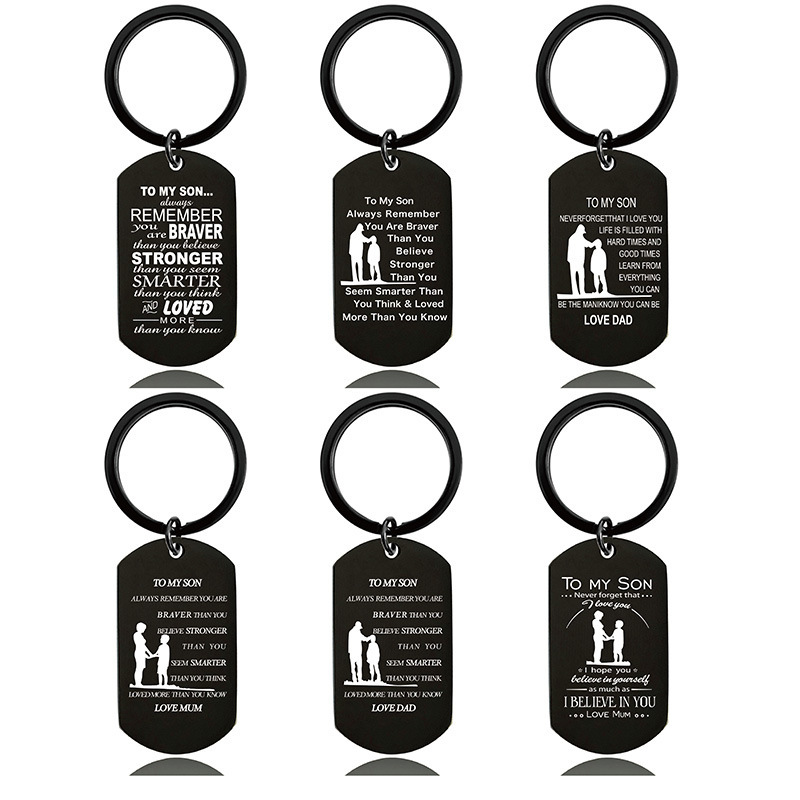 Stainless Steel Couple Keychain Pendant Gift