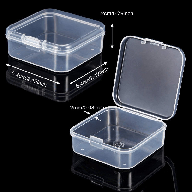 Small Square Plastic Container Lid  Clear Square Plastic Container - Small  Box Clear - Aliexpress