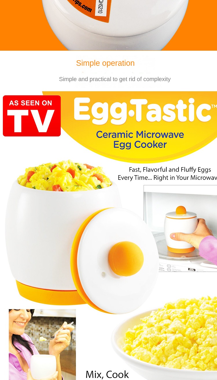 Egg-Tastic Ceramic Microwave Egg Cooker AS SEEN ON TV